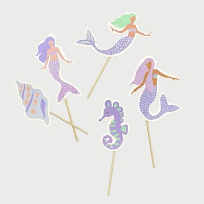 Magical Mermaid Toppers (10 per pack) Image 1