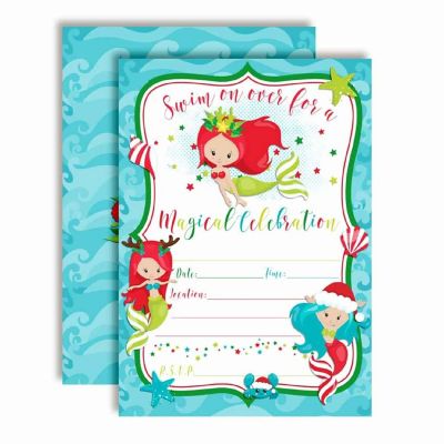 Magical Mermaids Invitations 40pc. by AmandaCreation Image 1
