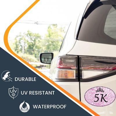 Magnet Me Up 5K Marathon Pink Princess Oval Magnet Decal, 4x6 Inches, Heavy Duty Automotive Magnet for Car Truck SUV Image 2