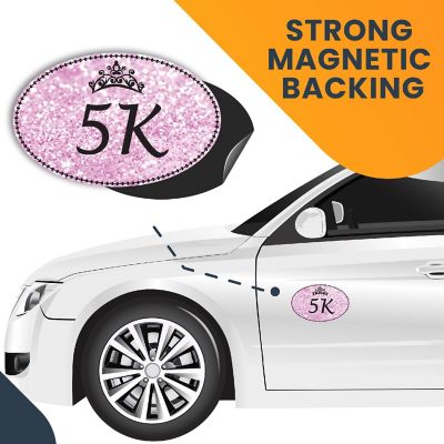 Magnet Me Up 5K Marathon Pink Princess Oval Magnet Decal, 4x6 Inches, Heavy Duty Automotive Magnet for Car Truck SUV Image 3