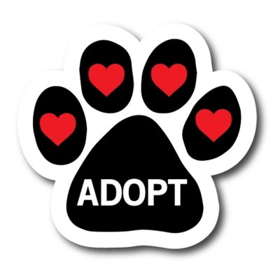 Magnet Me Up Adopt Pawprint Magnet Decal, 5 Inch, Heavy Duty Automotive Magnet for car Truck SUV Image 1
