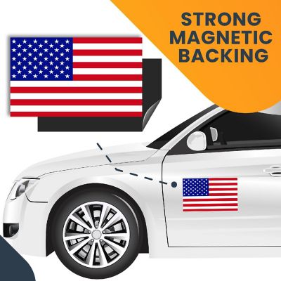 Magnet Me Up American Flag Automotive Magnet, 7x12 Inches, Red White and Blue, Heavy Duty Magnetic Vinyl for Car Truck SUV Image 3