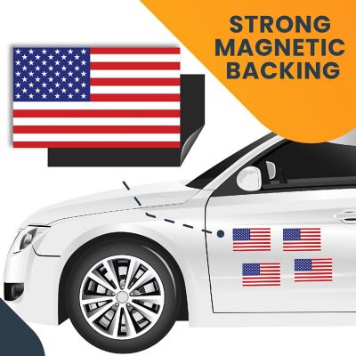 Magnet Me Up American Flag Magnet Decal, 5 Pack, 2.75x4 Inches, Heavy Duty Autotmotive magnet for Car truck SUV Image 3