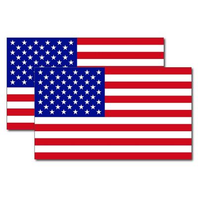 Magnet Me Up American Flag Magnet Decal, 7x12 inches, 2 Pack, Red White and Blue, Heavy Duty Automotive Magnet for Car Truck SUV Image 1