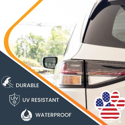 Magnet Me Up American Flag Paw Print Magnet Decal, 5 Inch, Heavy Duty Automotive Magnet for Car Truck SUV Image 2