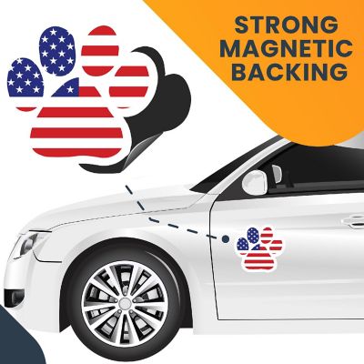 Magnet Me Up American Flag Paw Print Magnet Decal, 5 Inch, Heavy Duty Automotive Magnet for Car Truck SUV Image 3