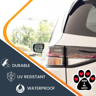 Magnet Me Up Amo A Mi Gato Pawprint Magnet Decal, 5 inch, Heavy Duty Automotive Magnet for Car Truck SUV Image 2