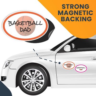 Magnet Me Up Basketball Mom and Basketball Dad Combo Pack Oval Magnet Decal, 4x6 Inches, Heavy Duty Automotive Magnet for Car Truck SUV Image 3