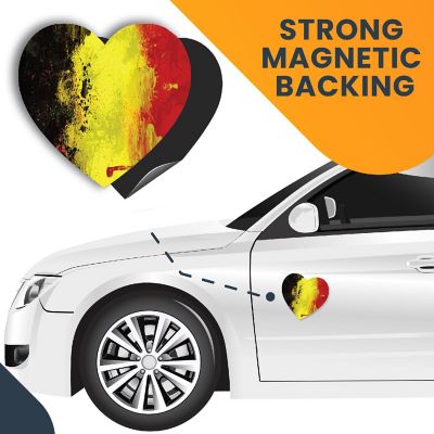 Magnet Me Up Belgium Belgian Brussels Flag Heart Magnet Decal, 5 Inches, Heavy Duty Automotive Magnet for Car Truck SUV Image 3