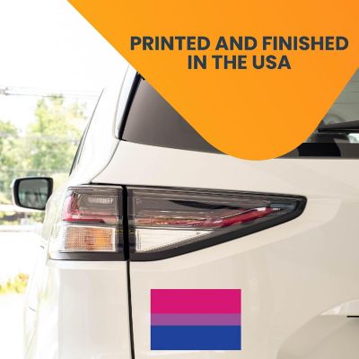 Magnet Me Up Bisexual Pride Flag Car Magnet Decal, 4x6 Inches, Pink Blue and Purple, Heavy Duty Automotive Magnet for Car Truck SUV, in Support of LGBTQ Image 2