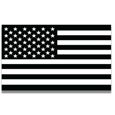 Magnet Me Up Black and White American Flag Magnet Decal, 7x12 Inches, Heavy Duty Automotive Magnet for Car Truck SUV Image 1