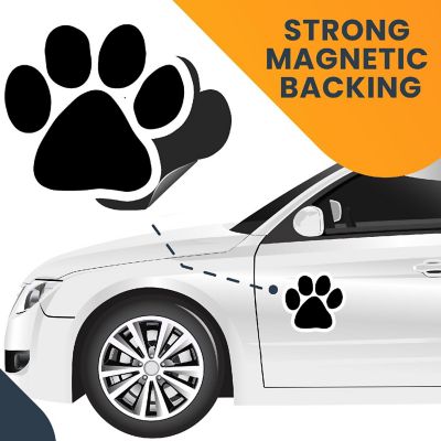 Magnet Me Up Blank Black Pawprint Magnet Decal, 5 Inch, Heavy Duty Automotive Magnet for Car Truck SUV Image 3