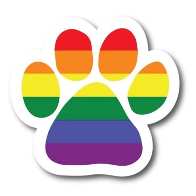 Magnet Me Up Blank LGBTQ Pawprint Magnet Decal, 5 Inch, Heavy Duty Automotive Magnet for Car Truck SUV Image 1