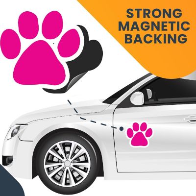 Magnet Me Up Blank Pink Pawprint Magnet Decal, 5 Inch, Heavy Duty Automotive Magnet for Car Truck SUV Image 3