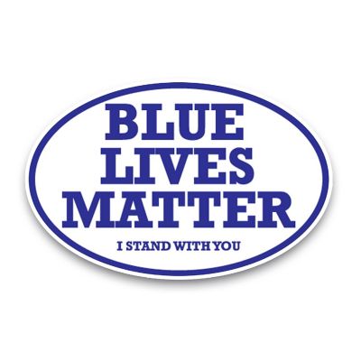 Magnet Me Up Blue Lives Matter I Stand With You Oval Magnet Decal, 4x6 Inches, Automotive Magnet for Car Truck SUV, In Support of Law Enforcement Image 1