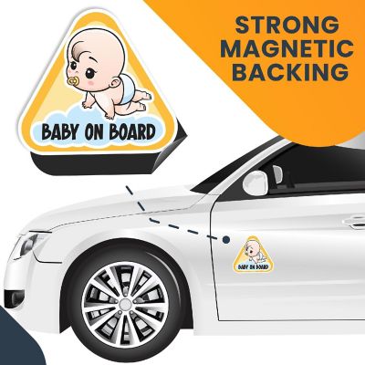 Magnet Me Up Boy Baby Babies On Board Magnet Decal, 5 inches, Heavy Duty Safety Automotive Magnet For Car Truck SUV Or Any Other Magnetic Surface Image 3