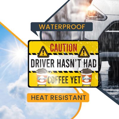 Magnet Me Up Caution Driver Hasn't Had Coffee Yet Funny Magnet Decal, 4x6 inch, Heavy Duty Automotive Magnet For Car Truck SUV Or Any Other Magnetic Surface Image 3