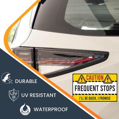 Magnet Me Up Caution Frequent Stops Delivery Driver Magnet Decal, 5x8 inch, Automotive Magnet For Car Truck SUV Great For Delivery Drivers Image 2