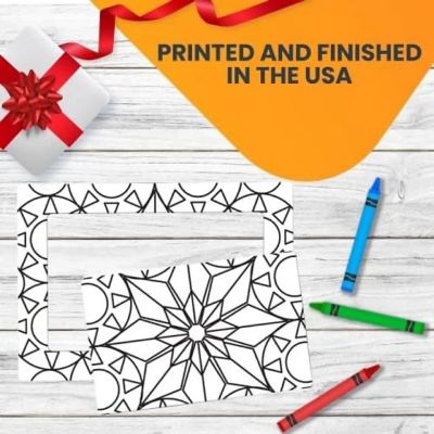 Magnet Me Up Color Your Own Christmas Star Picture Frame DIY Holiday Magnet 5x7 Inches with 3.5x5.5 Inch Cut-Out Center, Artistic Gift Idea Image 2