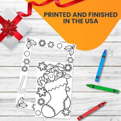 Magnet Me Up Color Your Own Christmas Stocking Picture Frame DIY Holiday Magnet, 5x7 Inches with 3.5x5.5 Inch Cut-Out, Creative Artistic Image 1