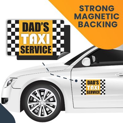 Magnet Me Up Dad's Taxi Service Magnet Decal, 5x8 Inches, Heavy Duty Automotive Magnet for Car Truck SUV Image 3