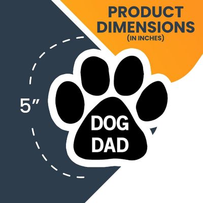 Magnet Me Up Dog Dad and Dog Mom Pawprint Magnet Decal, 2 Pack, 5 Inch, Heavy Duty Automotive Magnet for Car Truck SUV Image 1