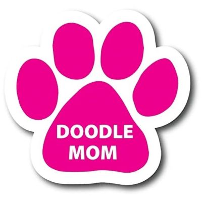 Magnet Me Up Doodle Mom Pawprint Magnet Decal, 5 Inch, Heavy Duty Automotive Magnet for Car Truck SUV Image 1