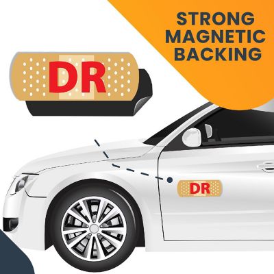 Magnet Me Up DR Band Aid Magnet Decal, 3x8 Inches Heavy Duty Automotive Magnet for Car Truck SUV Image 3