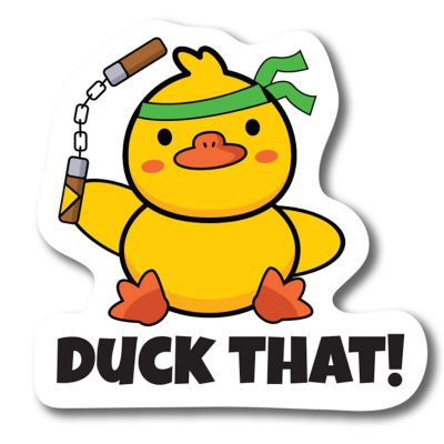 Magnet Me Up Duck That! Crazy Cute Duck Magnet Decal, 6x4 Inches, Heavy Duty Automotive for Car, Truck, Refrigerator, Or Any Other Magnetic Surface Image 1