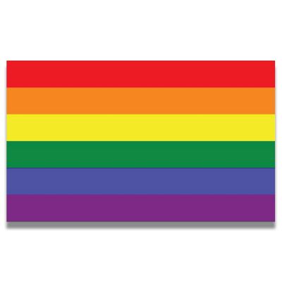 Magnet Me Up Gay Pride LGBTQ Rainbow Flag Car Magnet Decal, 7x12 Inches, Heavy Duty for Car Truck SUV, in Support of LGBTQ Image 1