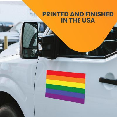 Magnet Me Up Gay Pride LGBTQ Rainbow Flag Car Magnet Decal, 7x12 Inches, Heavy Duty for Car Truck SUV, in Support of LGBTQ Image 2