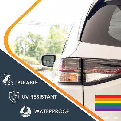 Magnet Me Up Gay Pride LGTBQ Rainbow Flag Magnet Decal, 3x5 Inches, 2 Pack, Heavy Duty Automotive Magnet for Car Truck SUV, in Support of LGBTQ Image 2