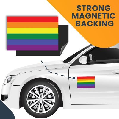 Magnet Me Up Gay Pride LGTBQ Rainbow Flag MAgnet Decal, 4x6 Inches, Automotive Vinyl Magnet for Car, Truck, SUV, in Support of LGBTQ Image 3