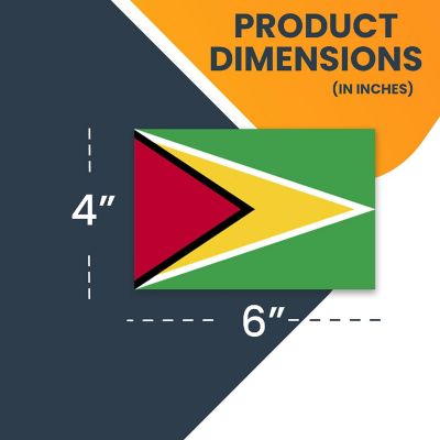 Magnet Me Up Guyana Guyanese Flag Car Magnet Decal, 4x6 Inches, Heavy Duty Automotive Magnet for Car, Truck SUV Image 1