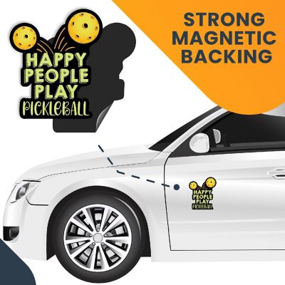 Magnet Me Up Happy People Play Pickleball Magnet Decal, 5x6 Inch, Heavy Duty Automotive Magnet For Car Truck SUV Or Any Other Magnetic Surface Image 3