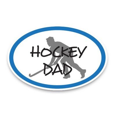 Magnet Me Up Hockey Dad Sports Oval Magnet Decal, 4x6 Inches, Heavy Duty Automotive Magnet for car Truck SUV Image 1