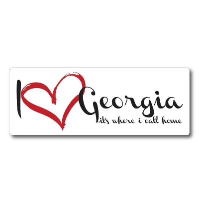 Magnet Me Up I Love Georgia, It's Where I Call Home US State Magnet Decal, 3x8 Inches Heavy Duty Automotive Magnet for Car Truck SUV Image 1
