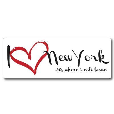 Magnet Me Up I Love New York, It's Where I Call Home US State Magnet Decal, 3x8 Inches Heavy Duty Automotive Magnet for Car Truck SUV Image 1