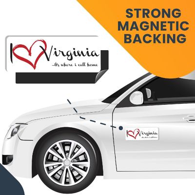 Magnet Me Up I Love Virginia, It's Where I Call Home US State Magnet Decal, 3x8 Inches Heavy Duty Automotive Magnet for Car Truck SUV Image 3