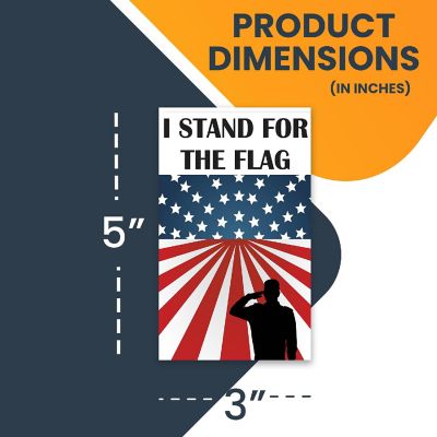 Magnet Me Up I Stand for The Flag American Flag Magnet Decal, 3x5 Inches, Red, White, Blue, Heavy Duty Automotive Magnet for Car Truck SUV Image 1