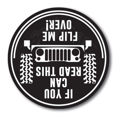 Magnet Me Up If You Can Read This Flip Me Over Jeep Offroading Magnet Decal, 5 inch, Automotive Magnet For Car Truck SUV Or Any Other Magnetic Surface Image 1