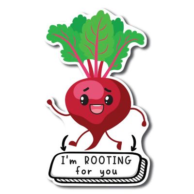 Magnet Me Up I'm Rooting For You Cute Funny Plant Succulent Magnet Decal, 5 inches, Heavy Duty Automotive Magnet For Car Truck SUV Or Any Other Magnetic Surface Image 1