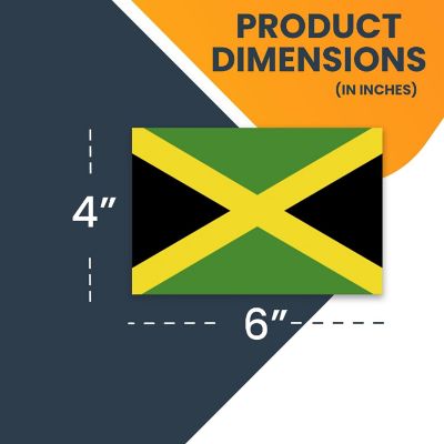 Magnet Me Up Jamaica Jamaican Flag Car Magnet Decal, 4x6 Inches, Heavy Duty Automotive Magnet for Car, Truck SUV Image 1