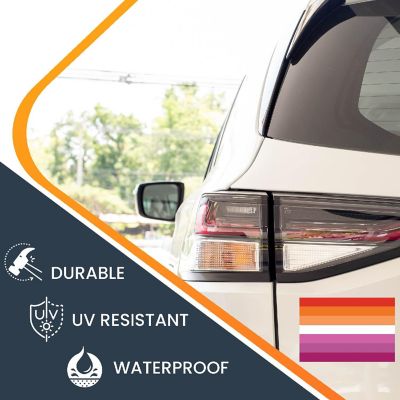 Magnet Me Up Lesbian Pride Flag Car Magnet Decal, 4x6 Inches, Heavy Duty Automotive Magnet for Car Truck SUV, in Support of LGBTQ Image 2