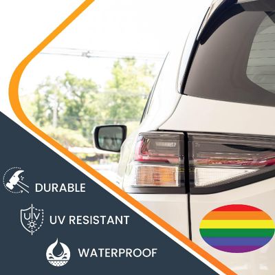 Magnet Me Up LGBTQ Oval Magnet Decal, 4x6 Inches, Heavy Duty Automotive Magnet for Car Truck SUV, In Support of LGBTQ and Gay Pride Image 2