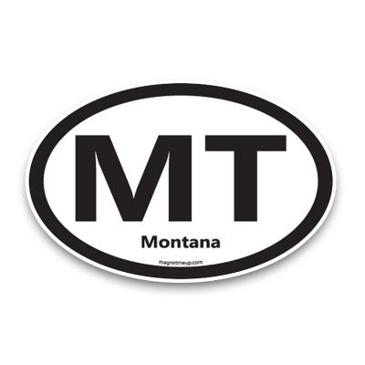 Magnet Me Up MT Montana US State Oval Magnet Decal, 4x6 Inches, Heavy Duty Automotive Magnet for Car Truck SUV Image 1