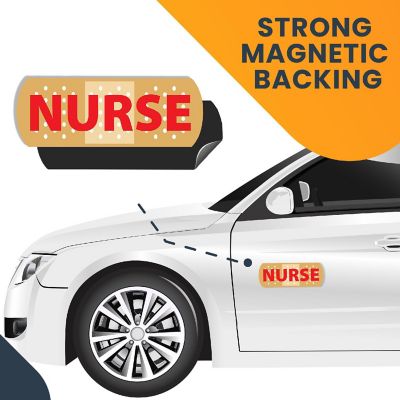 Magnet Me Up Nurse Band Aid Magnet Decal, 3x8 Inches Heavy Duty Automotive Magnet for Car Truck SUV Image 3