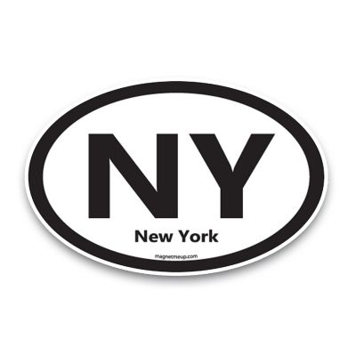 Magnet Me Up NY New York US State Oval Magnet Decal, 4x6 Inches, Heavy Duty Automotive Magnet for Car Truck SUV Image 1