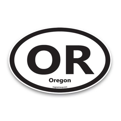 Magnet Me Up OR Oregon US State Oval Magnet Decal, 4x6 Inches, Heavy Duty Automotive Magnet for Car Truck SUV Image 1