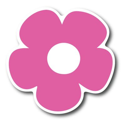 Magnet Me Up Pink Daisy Hippie Flower Magnet Decal, 5 Inches, Heavy Duty Automotive Magnet for Car Truck SUV Image 1